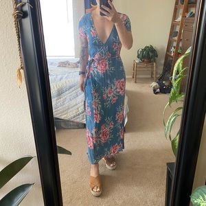 Billabong floral wrap dress
